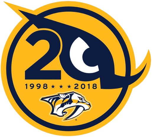 Nashville Predators 2018 Anniversary Logo fabric transfer